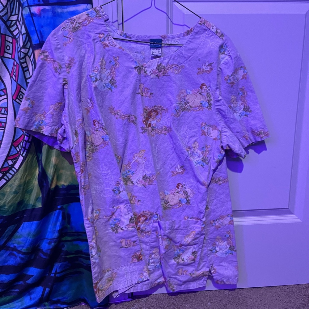 disney tinkerbell scrub top